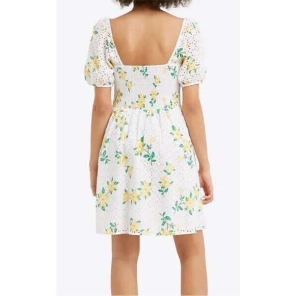 Cam Smocked Dress in Magnolia Eyelet - Picture 2 of 5